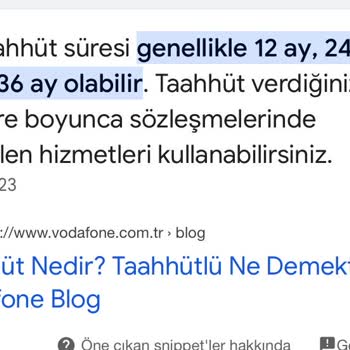 Vodafone Taahhüt Erken Bitiyor