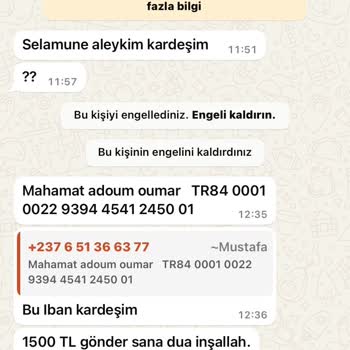 WhatsApp +237 Rahatsız Edici Mesaj