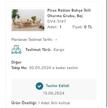 Vivense Erzurum Teslimat Yapmıyor