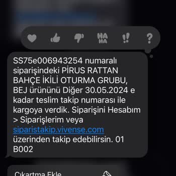 Vivense Erzurum Teslimat Yapmıyor