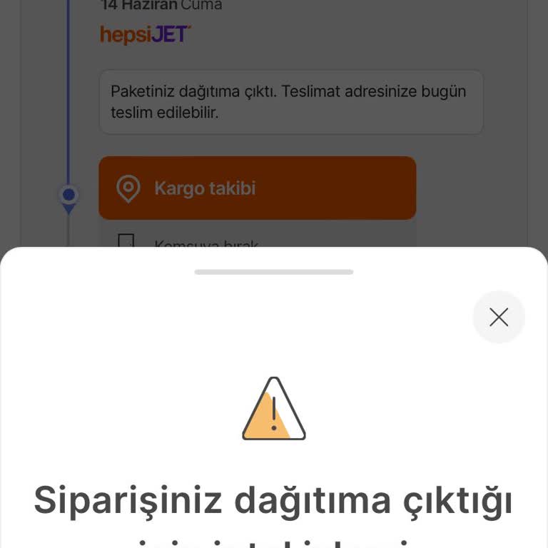 Hepsijet Kargo İle Yarın Kapında Siparişim Adresime Ulaştırılmadı.