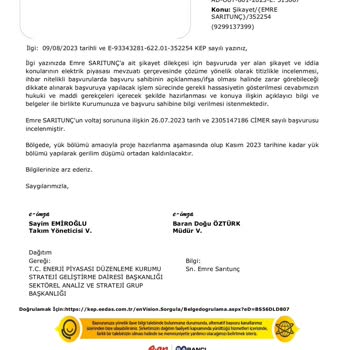 AYEDAŞ Voltaj Problemi Binada Yaşayamıyoruz