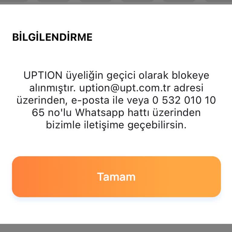 Uption Hesabıma Bloke Koyuldu Şikayetçiyim
