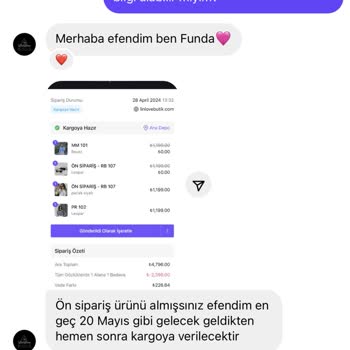 LinLove Butik Eksik Ürün Ve 2 Ay Geç Teslimat