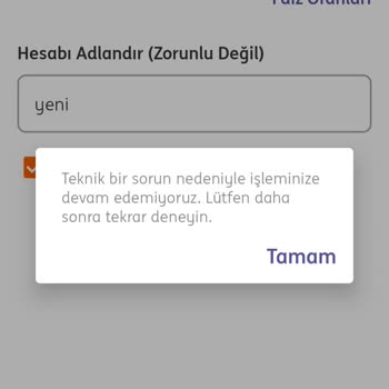 ING Bank Hesap Açma Hatası