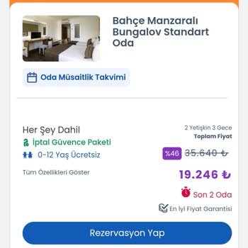 Tatilbudur Daha Erken Yaptığım Rezervasyonun Fiyatının Düşmesi