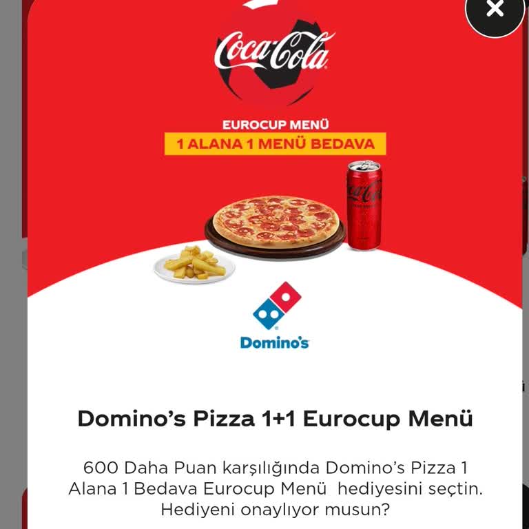 Domino's Pizza Euro Cup Menü