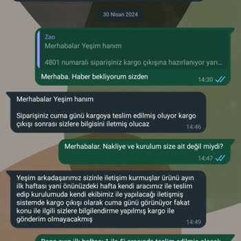 Zao Mobilya Para İadesi Yapmıyor