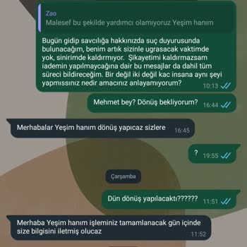 Zao Mobilya Para İadesi Yapmıyor