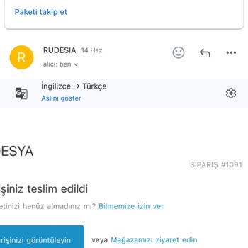 Rudesia Elbise Kargo Şikayet