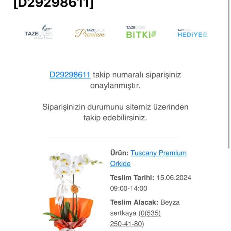 Taze Çiçek (tazecicek.com) Orkide Beyaz Solmuş