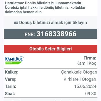 Ulaştırma ve Altyapı Bakanlığı Kamil Koç Firmasının Vaat Ettiği Otobüs Seferini Yapamaması