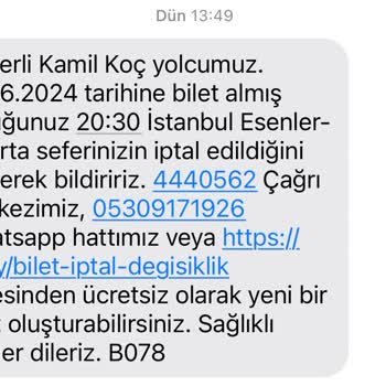 Kamil Koç Bayram Öncesi Kafasına Göre Biletimi İptal Etti