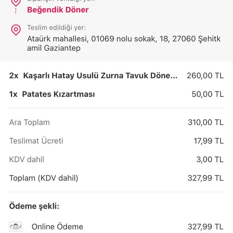 Yemek Sepeti Sipari Mağduriyeti