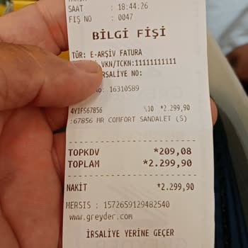 Greyder Sandalet İade Almadı