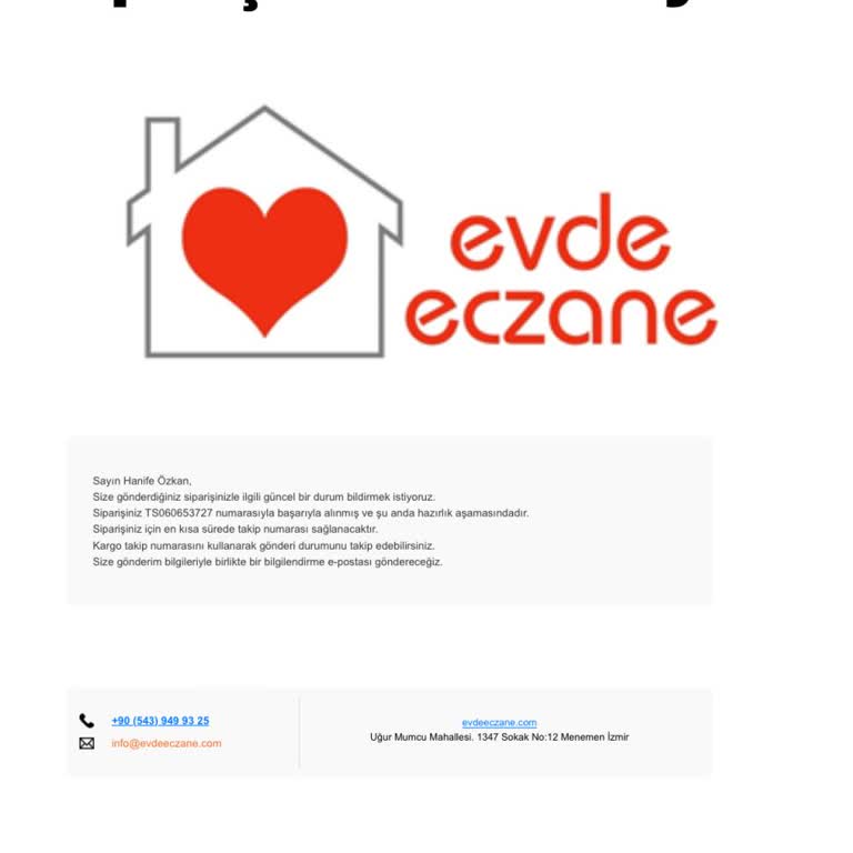 evdeeczane.com Eksik Ürün Ve Muhatap Bulamama