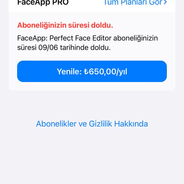 Faceapp Ücret İadesi Talebinde Bulunma