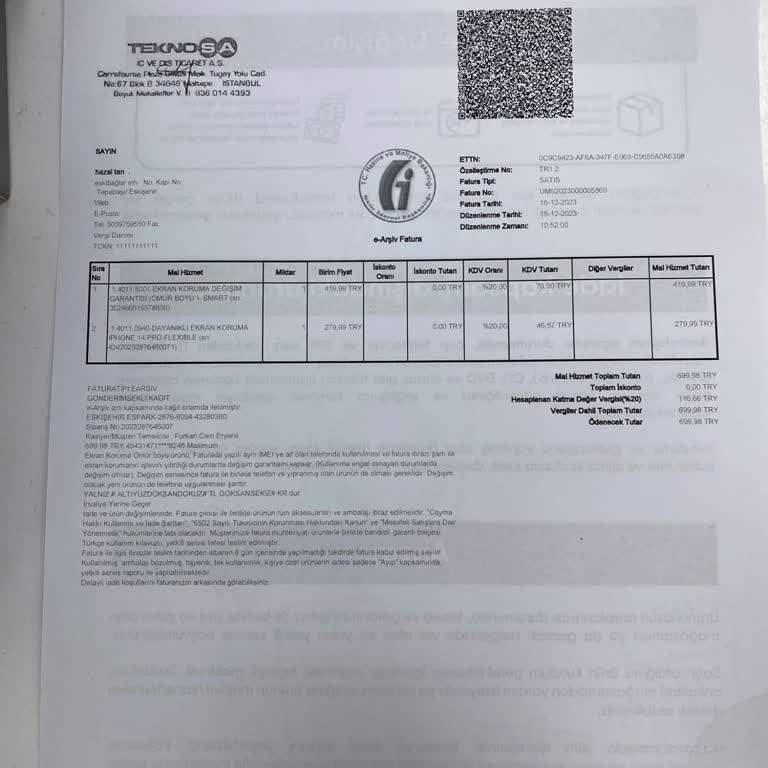 Teknosa Kırılmaz Cam Paketi Mağduriyeti