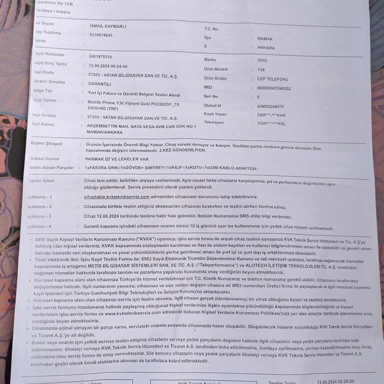 Vivo Y36 Portre Modu Hatası