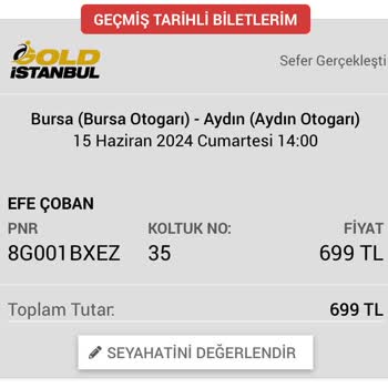 Gold İstanbul Bursa-AYDIN Sefer Skandalı