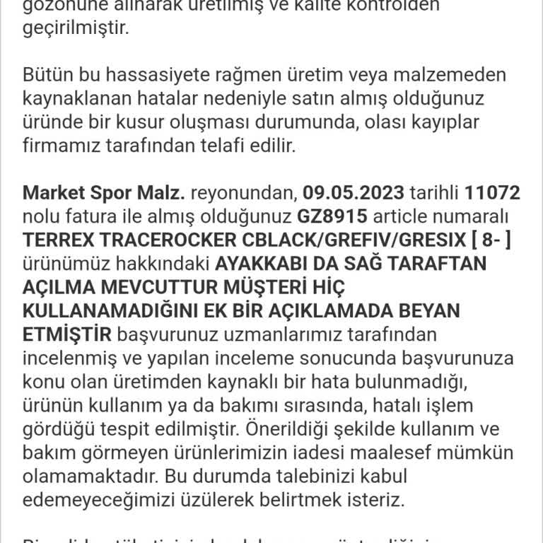 Adidas Marka Ayakkabı Fabrika Hatası