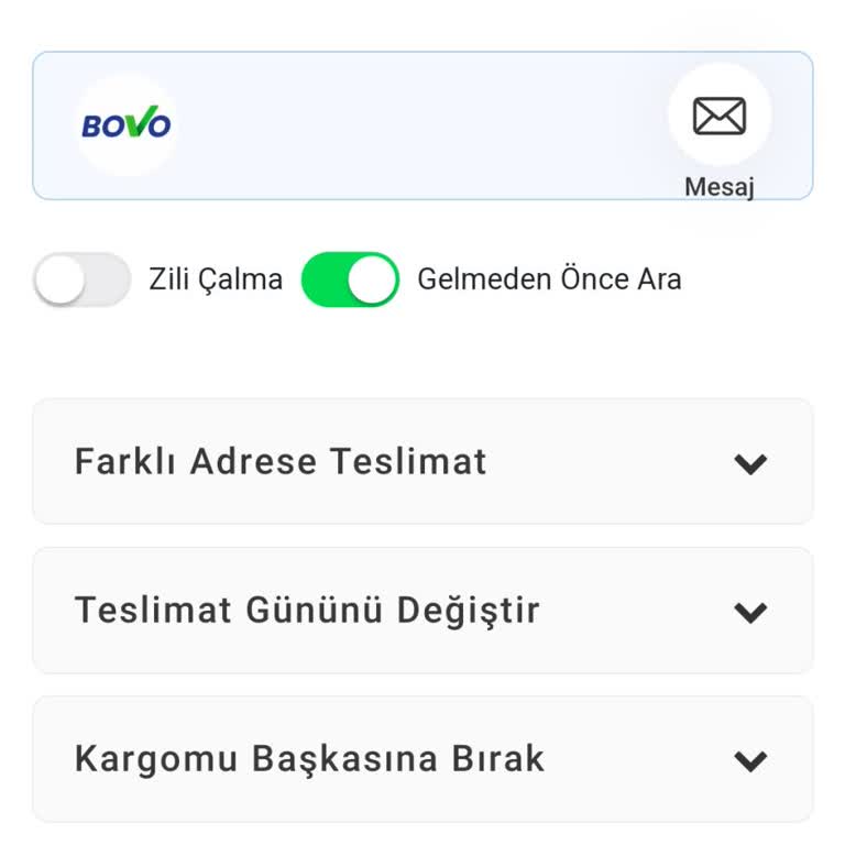 BOVO Gönderim Gelmedi Gelmiş Gibi Yalan Var
