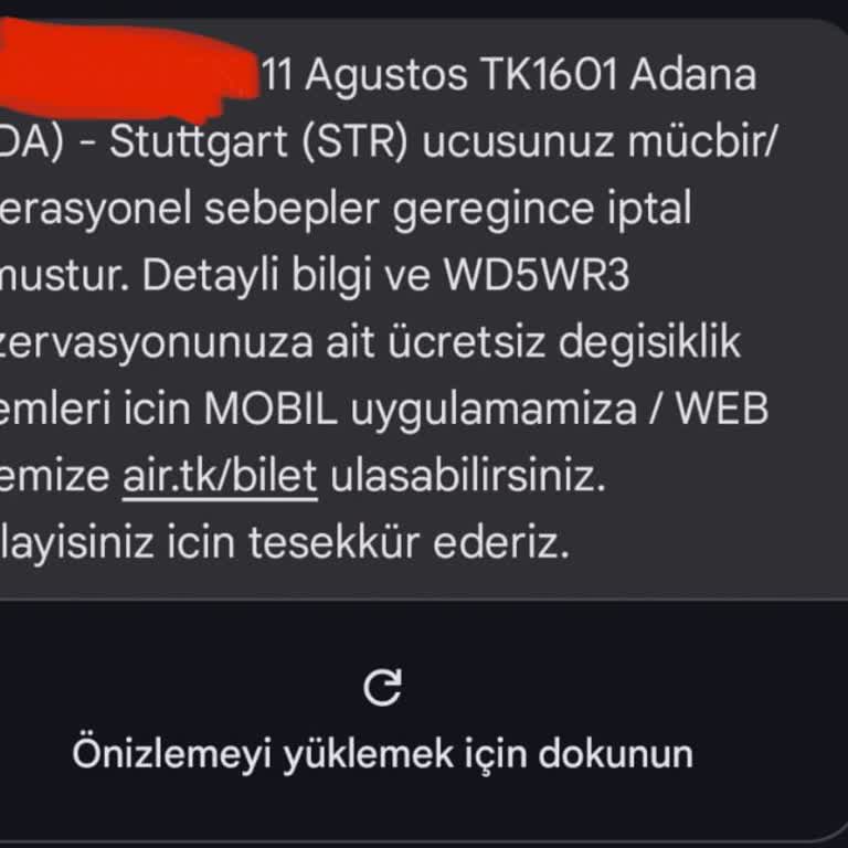 THY Yine Mağdur Etti