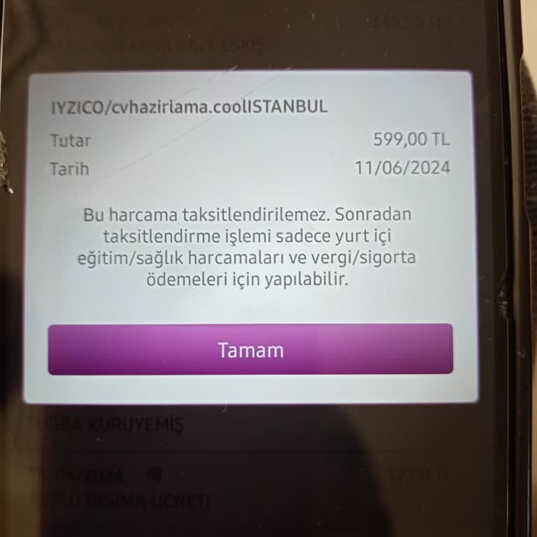 Cvhazirlama.cool CV Ücretini Ödediğim Halde 599 TL Ücret Kesintisi Yapılmıştır