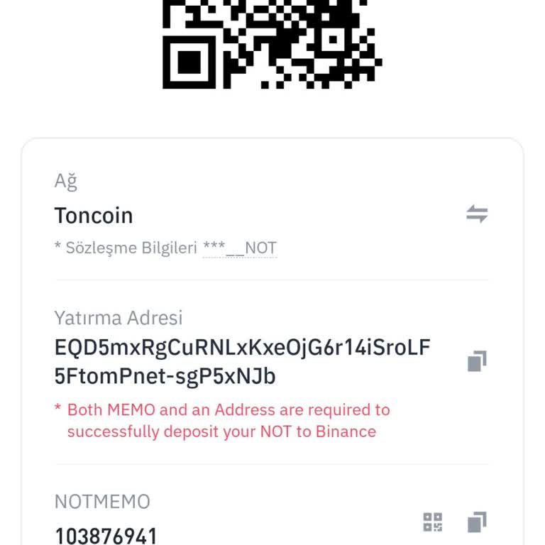 Not Coinlerim Binance Hesabıma Gelmedi