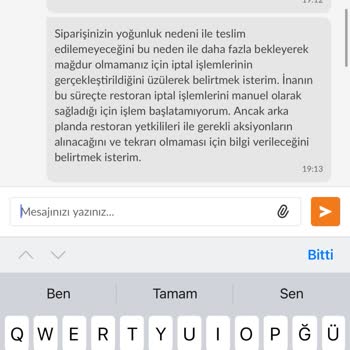 Trendyol Yemek Terbiyesizlik Yaptı Mağduriyetimi Gidermedi
