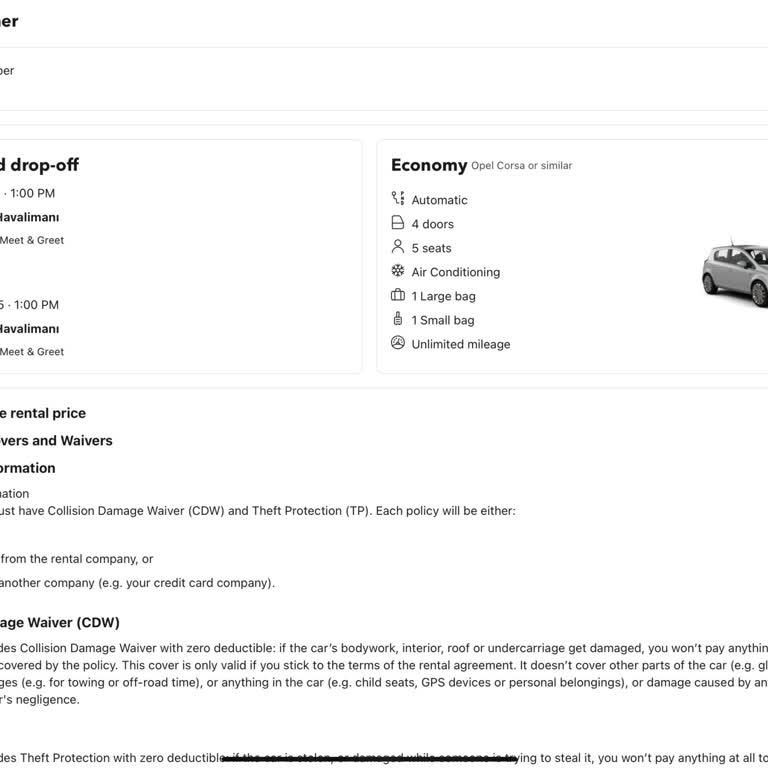 Rentalcars.com Arabayı Vermediler Ve Paramı İade Etmediler