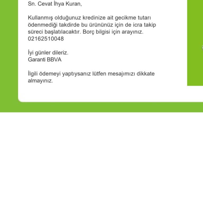 Garanti BBVA Garanti. Bankası Beni Tehdit Ediyor