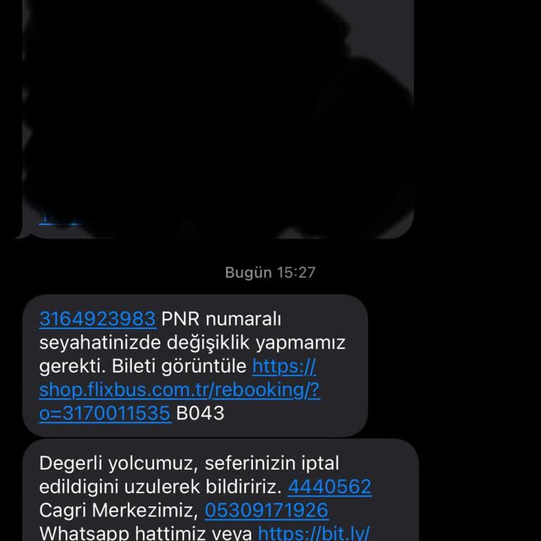 Kamil Koç Otobüs Firması Şikayeti