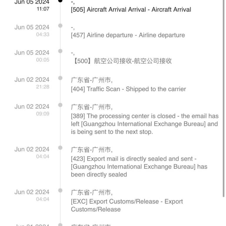 Shein Alışverişimin 505-Aircraft Arrival Sürecinde Kalması