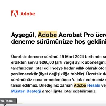 Adobe Acrobat Pro Deneme Üyeliği