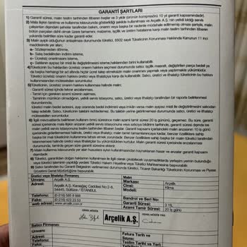 Arçelik Servis Ve Bayi Sorumsuzluğu