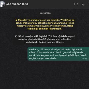 LESSORA (Bag) Sipariş Verdiğimiz Çantanın Teslim Edilmemesi Ve İletişim Sorunları