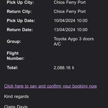 Sakız Adası Araç Kiralama Müşteri Mağduriyeti Carjet Kiralama Şirketi