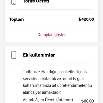 Vodafone Yüksek Fatura Sorunu