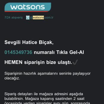 Watsons Para İadesi Sorunu