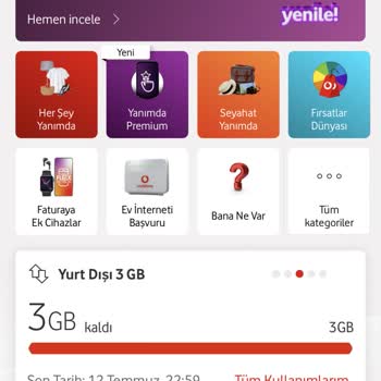 Vodafone Yurt Dışı İnternetimi 2 Gündür Kullanmama İzin Vermiyor