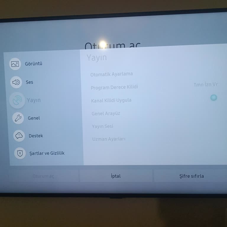 Samsung TV De Yayın Ayarları Kapalı Ve Fonksiyon Kullanılmıyor Diyor