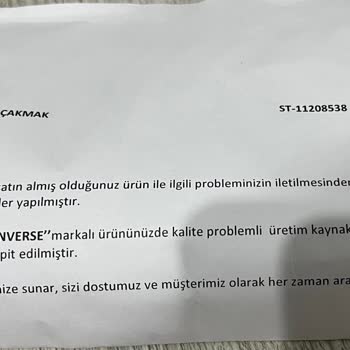 Converse Alttan Yarılma Şikayeti