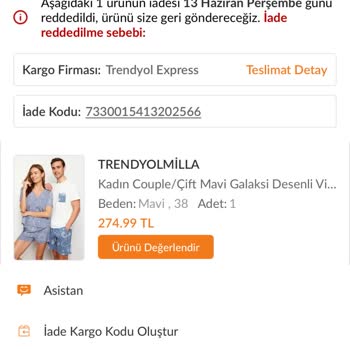 Trendyolmilla Paramı Geri Vermiyor