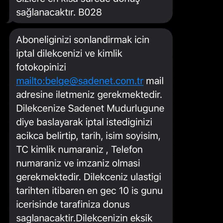 Sadenet Abonelik İptal Edememe
