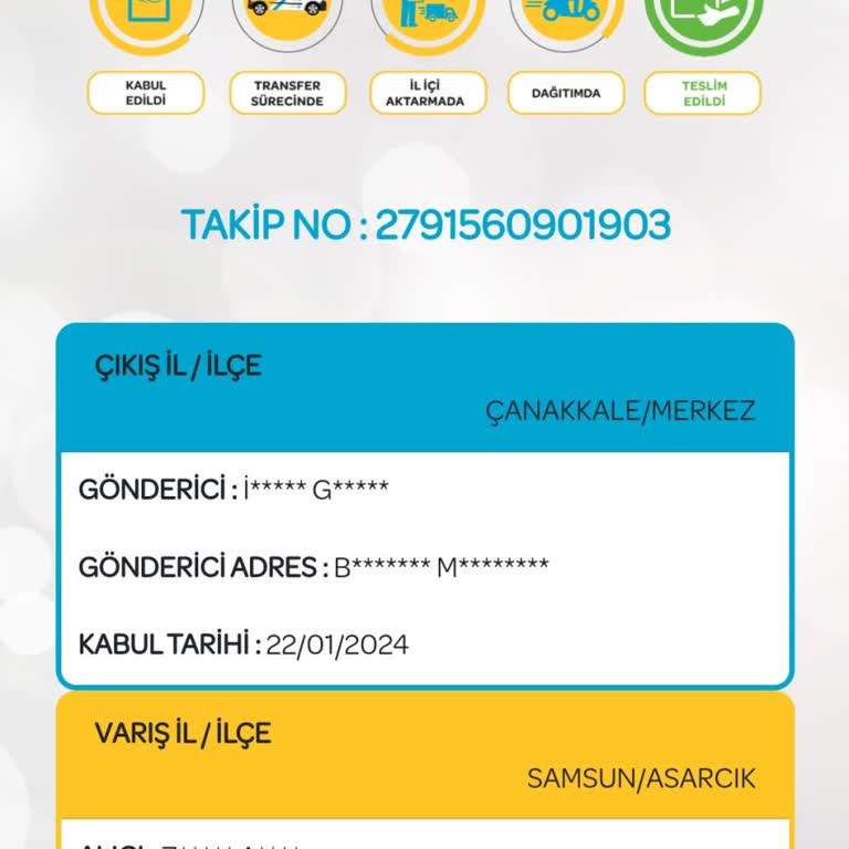 PTT Kargo Teslim Edilmeyen Sipariş