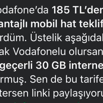 Vodafone Geçiş 3 Aylık 30gb Hediye Gelmedi