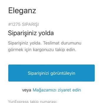 Eleganz Siparişim Elime Ulaşmadı