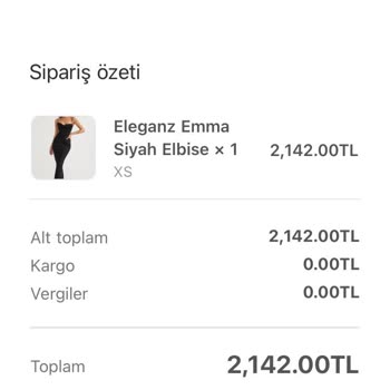 Eleganz Siparişim Elime Ulaşmadı