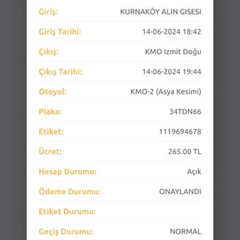 Kuzey Marmara Otoyolu Hatalı Geçiş Ücret Kesintisi